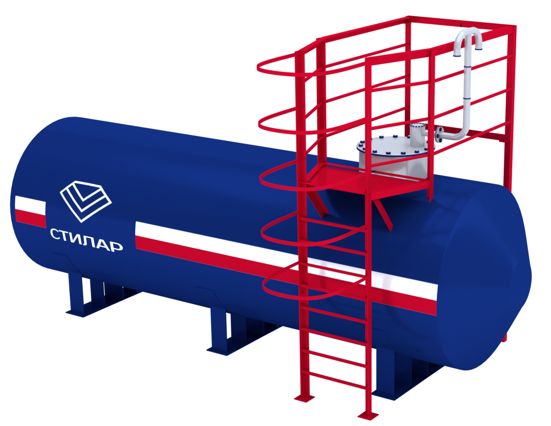 Горизонтальный резервуар РГСН для битума 125 м³ от завода-производителя